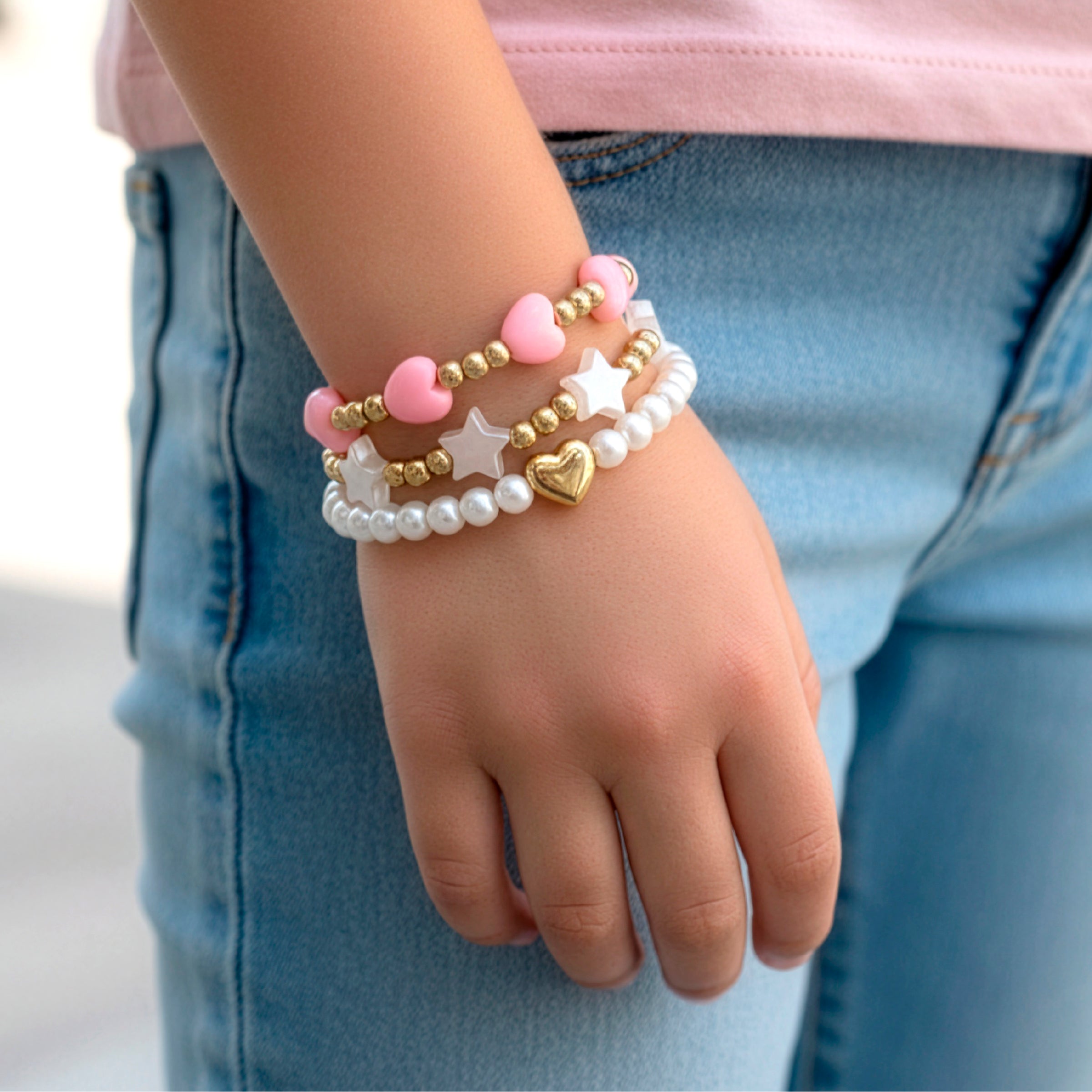 Alternative view of Charm Squad Hearts & Stars Bracelet Set