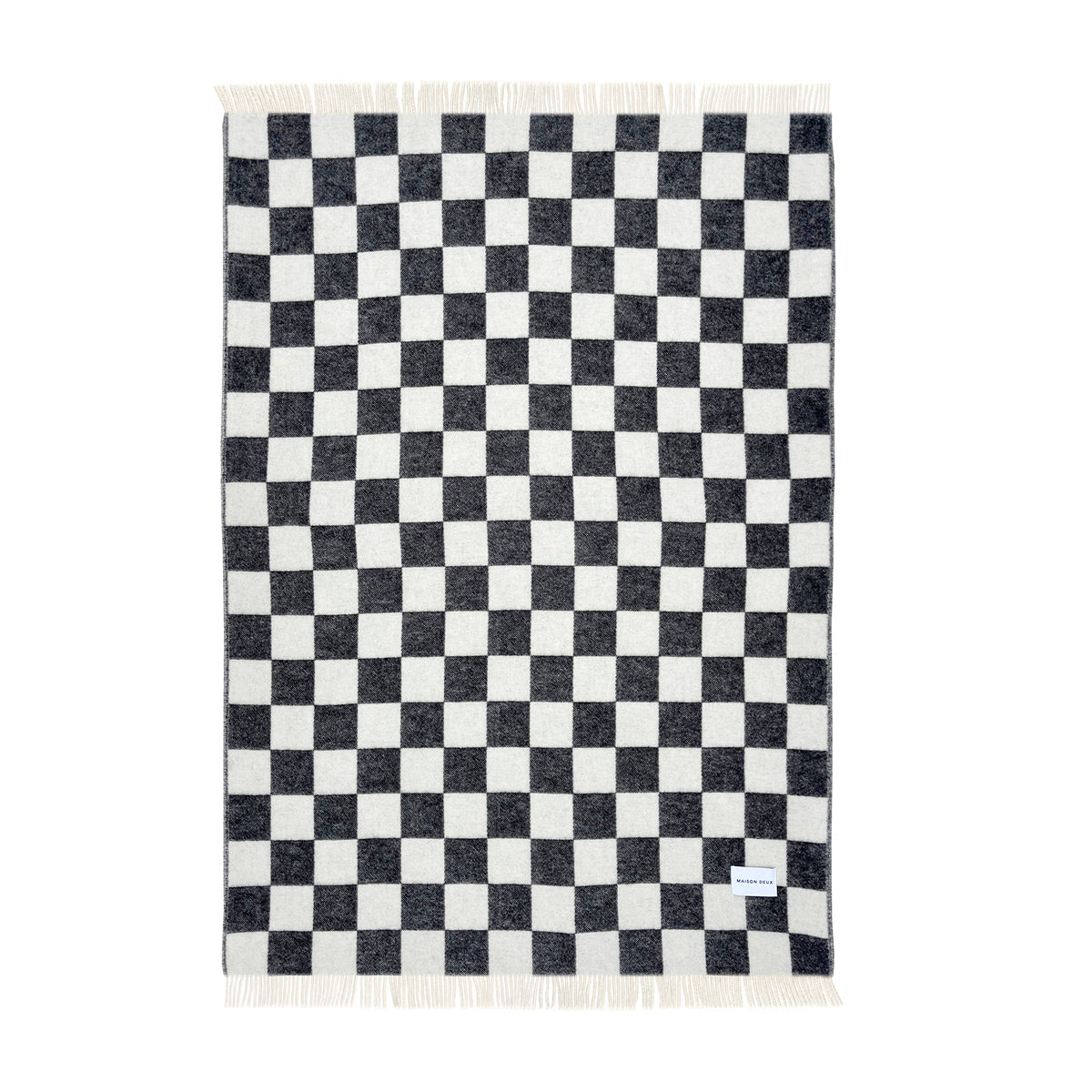 Checkerboard Blanket - Black/White - Image 3