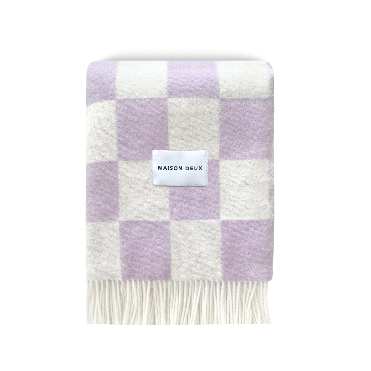 Checkerboard Blanket - Lilac/White