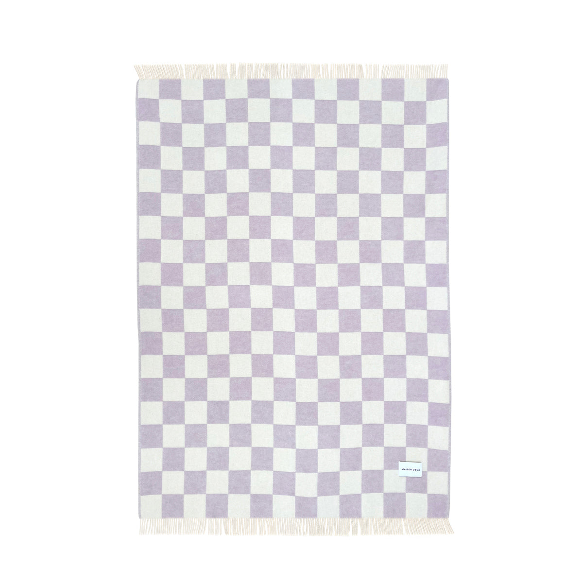 Checkerboard Blanket - Lilac/White - Image 3