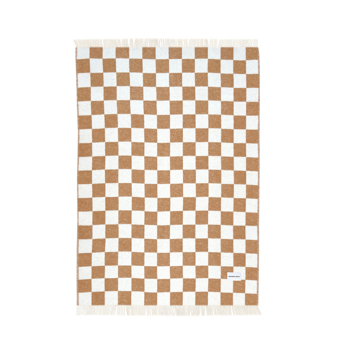 Checkerboard Blanket - Terra/White - Image 3