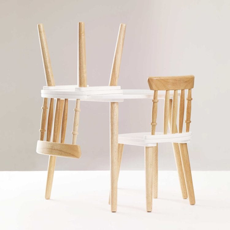 Children's Wooden Table and Chairs - Image 4