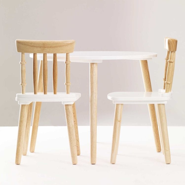 Children's Wooden Table and Chairs - Image 3