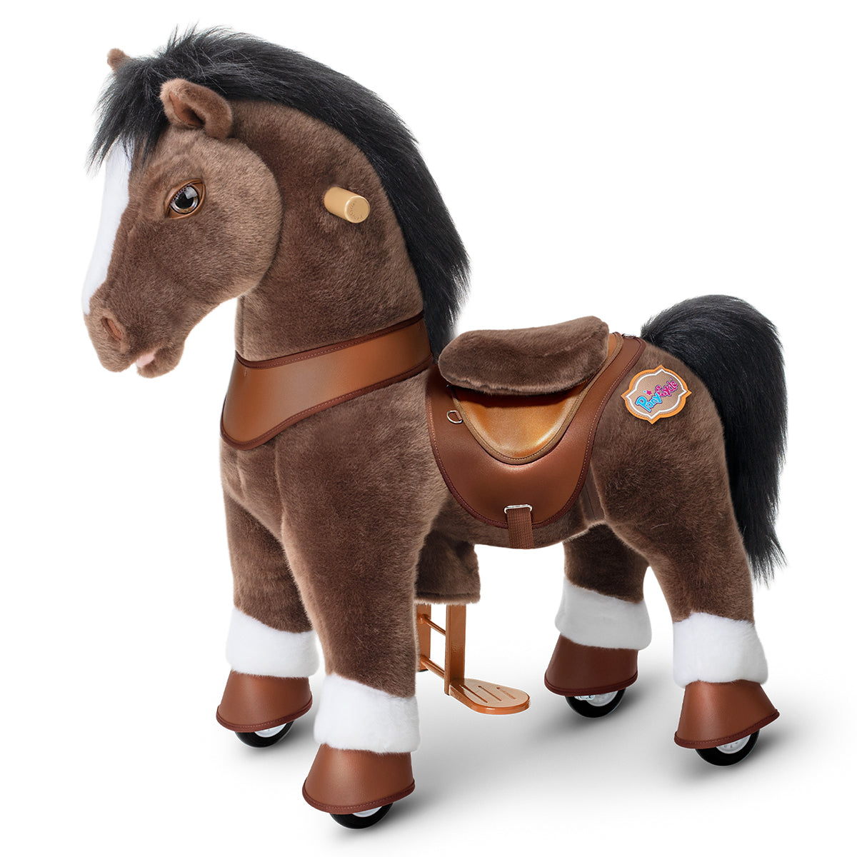 Chocolate Brown Horse Model Y Ride on Toy - 3-4 Years