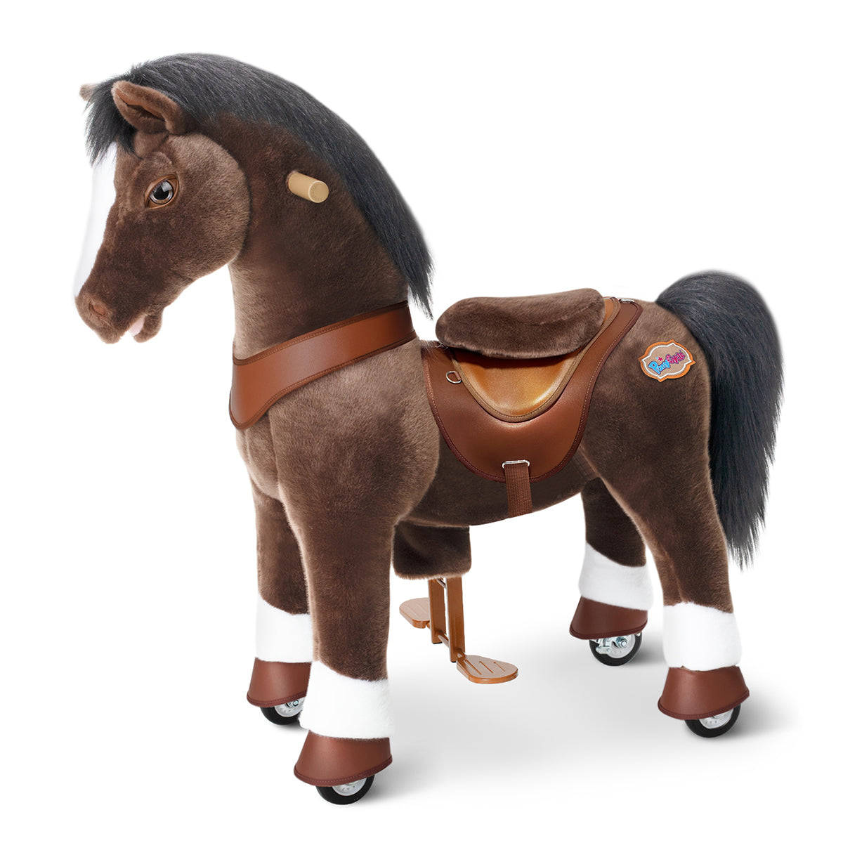 Chocolate Brown Model Y Horse Ride on Toy - 4-7 Years