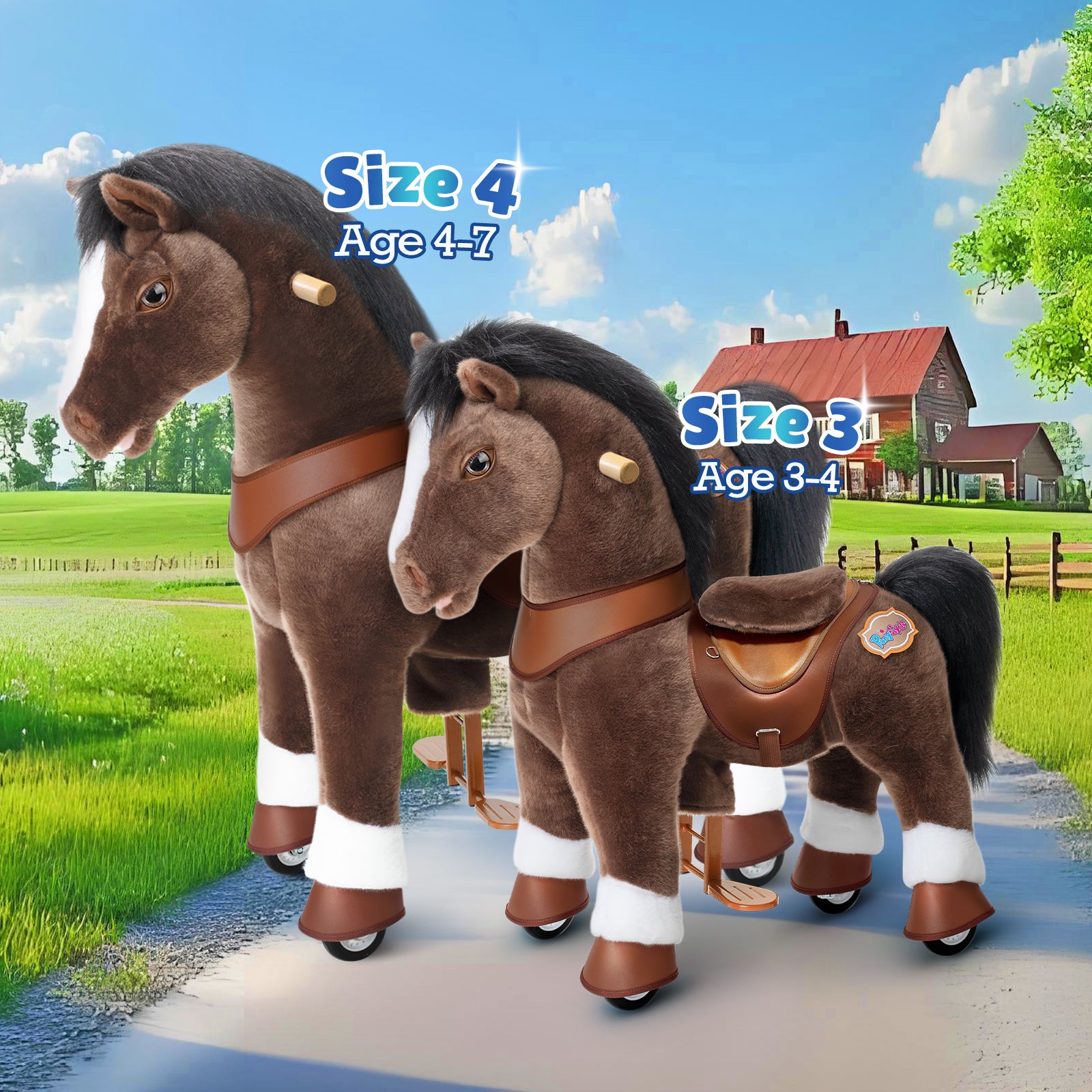 Chocolate Brown Model Y Horse Ride on Toy - 4-7 Years - Image 6