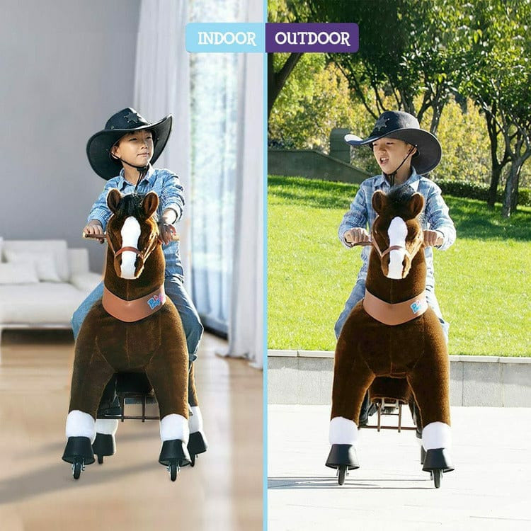 Chocolate Brown Ride-On Horse - 7+ Years - Image 3