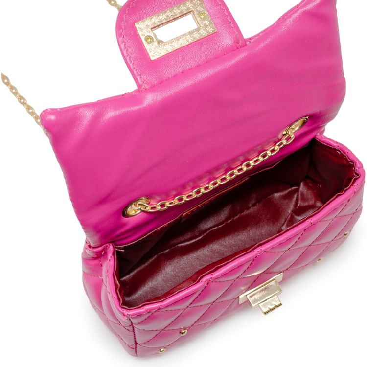 Classic Quilted Stud Mini Bag - Hot Pink - Image 5