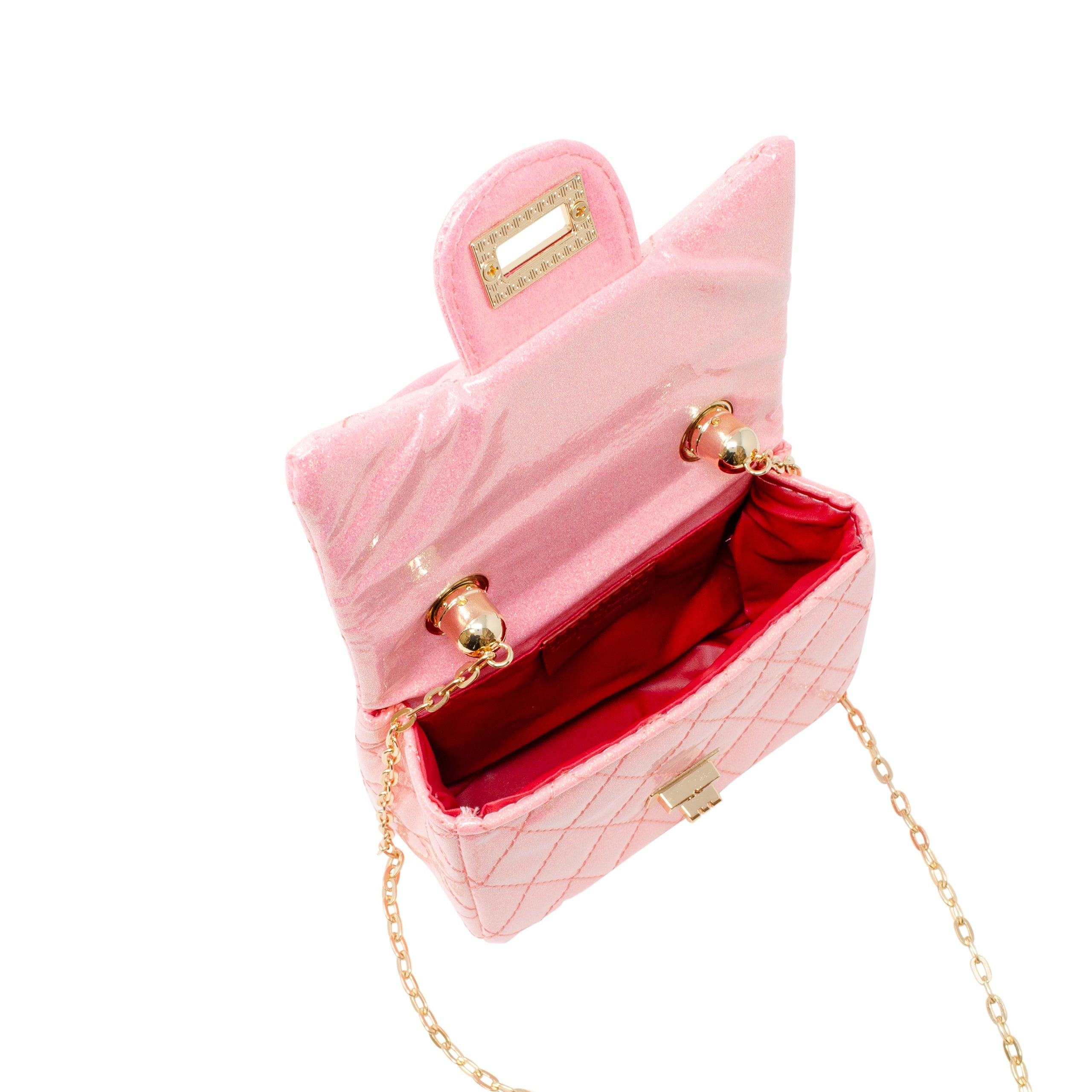 Classic Sparkle Top Handle Handbag - Bubblegum Pink - Image 3