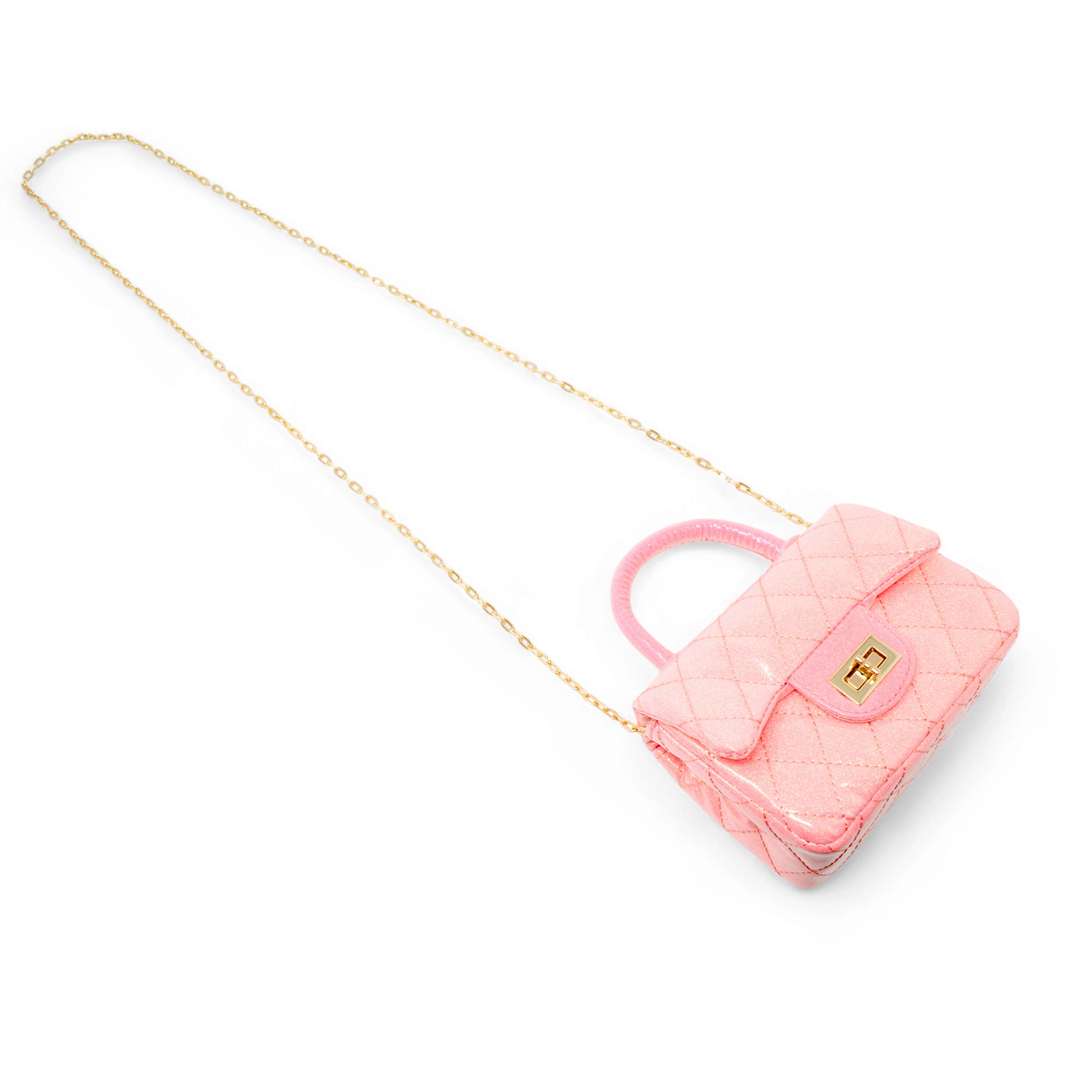Classic Sparkle Top Handle Handbag - Bubblegum Pink - Image 5