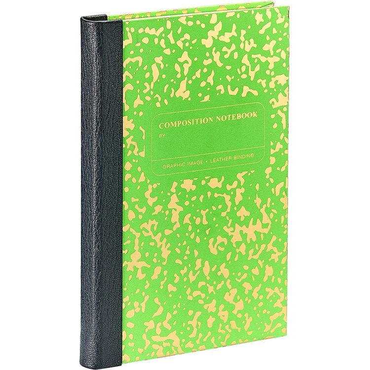 Composition Notebook in Neon Green/Gold Leather - Image 4