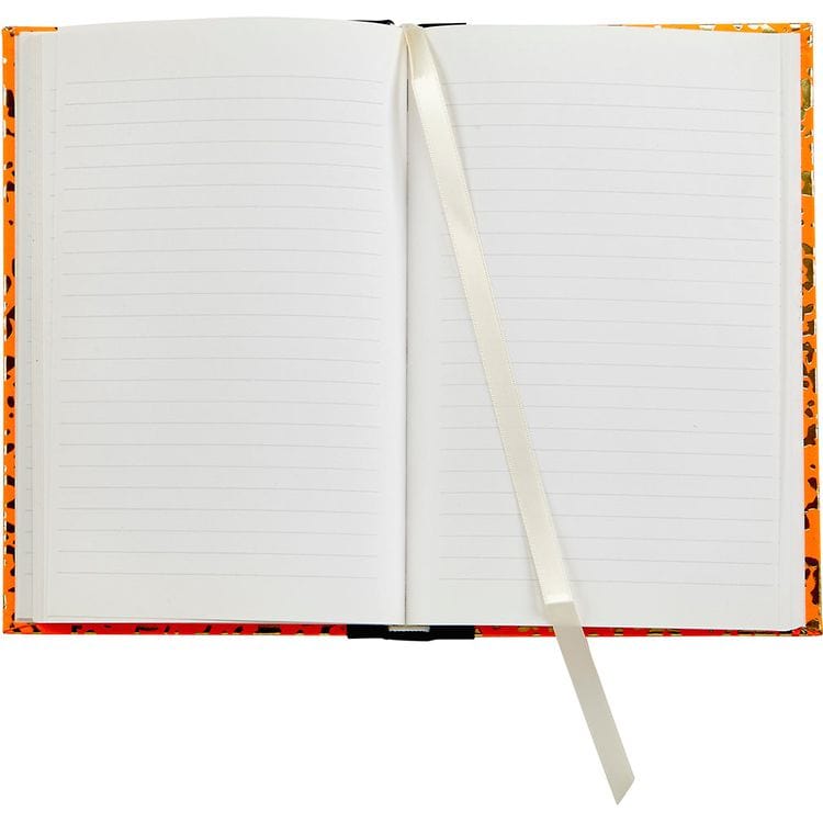 Alternative view of Composition Notebook in Neon Orange/Gold Leather