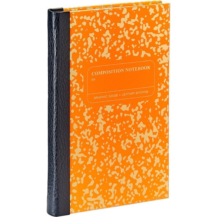 Composition Notebook in Neon Orange/Gold Leather - Image 3