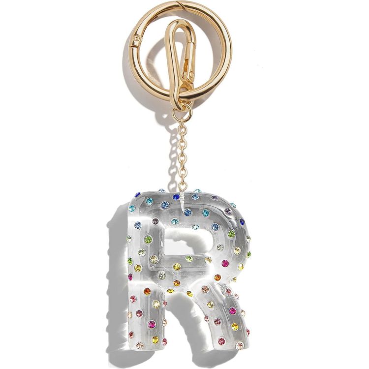 Confetti Initial Bag Charm - R