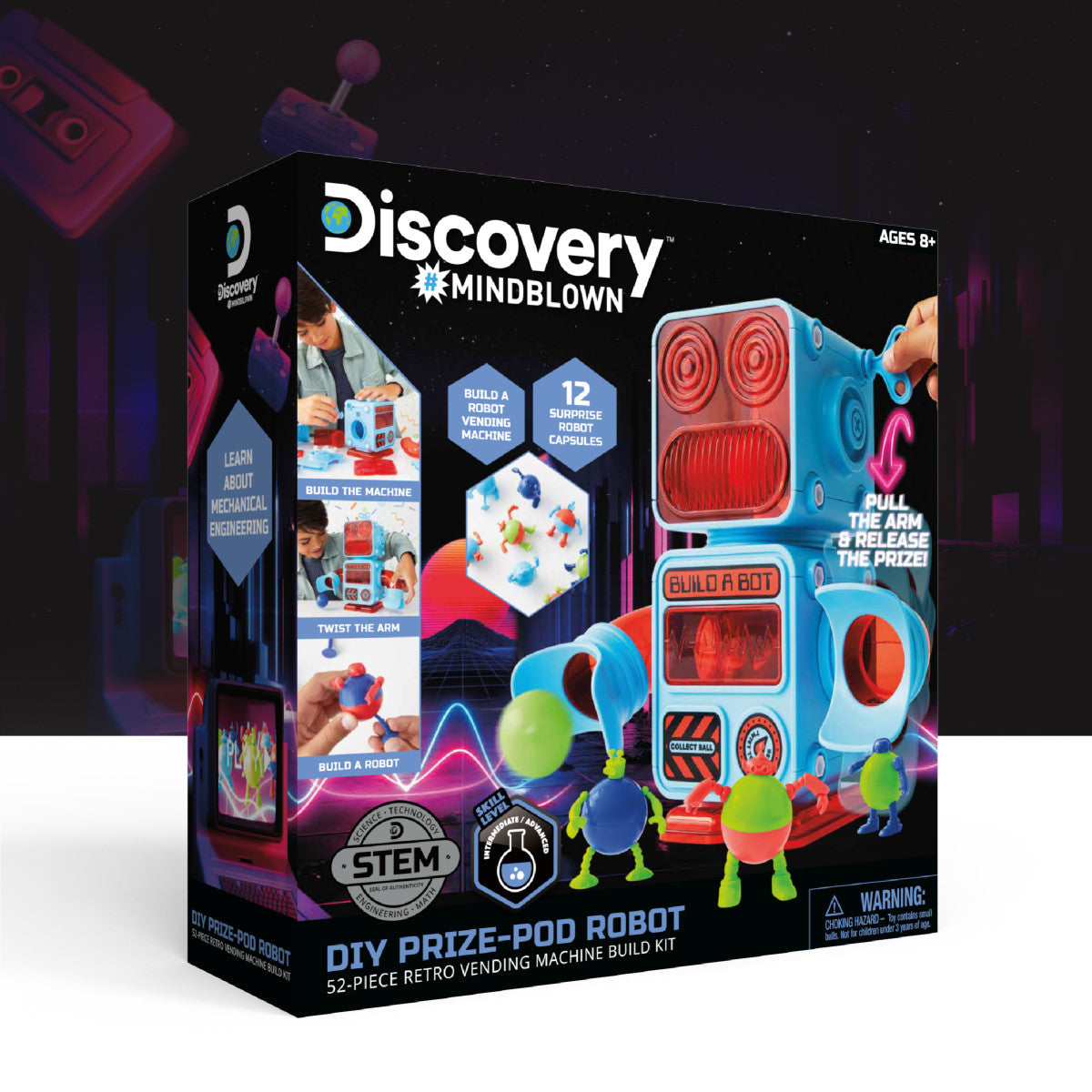 DIY Prize-Pod Robot 52-Piece Retro Vending Machine Build Kit - Image 7