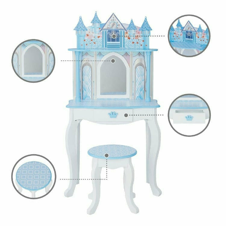 Dreamland Castle Play Vanity Set - White/Ice Blue - Image 3