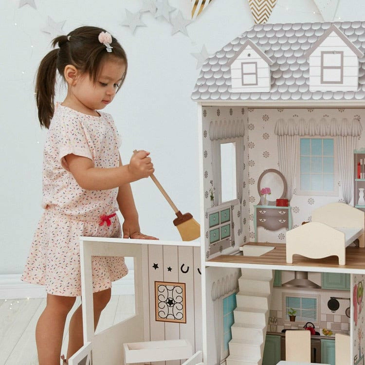 Dreamland Farm House Dollhouse - White / Grey - Image 8
