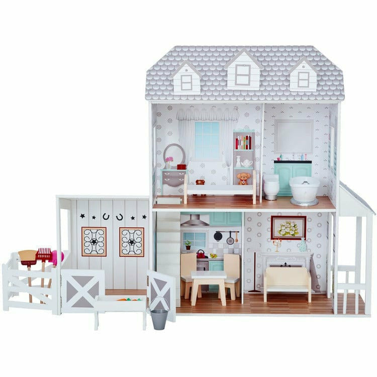Dreamland Farm House Dollhouse - White / Grey - Image 3