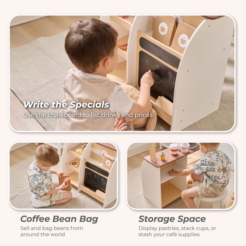 Espresso Treats Wooden Coffee Stand with 29 Accessories - Image 3
