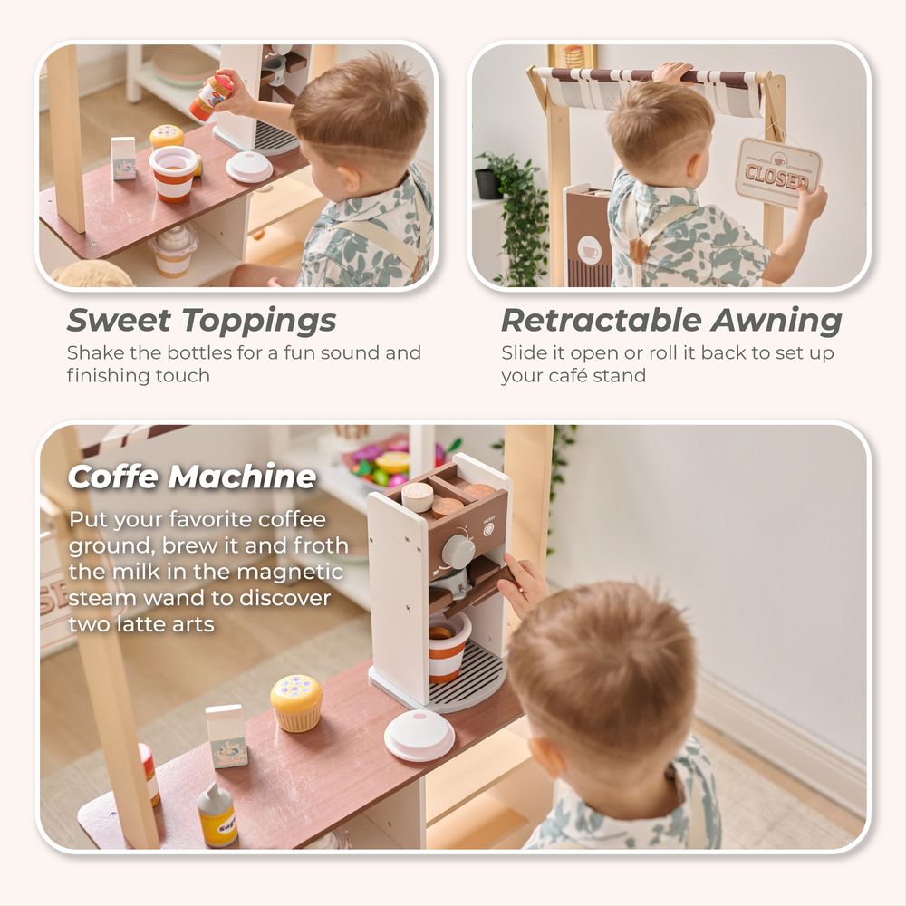 Espresso Treats Wooden Coffee Stand with 29 Accessories - Image 4