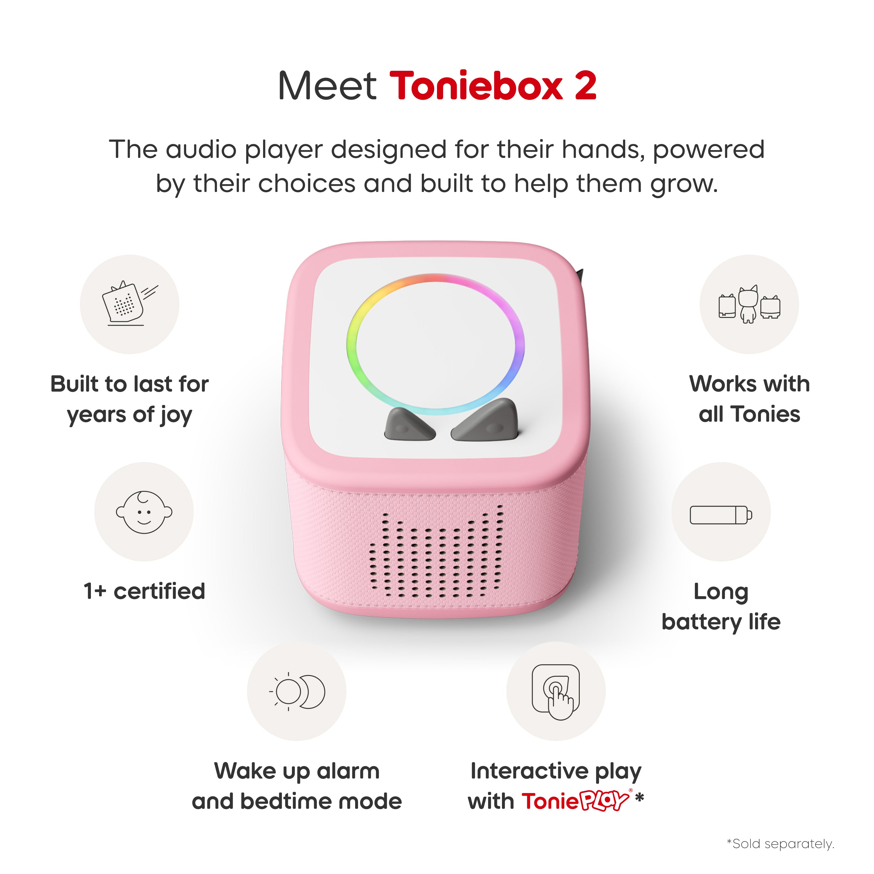 Exclusive Toniebox 2 Bundle: Ocean + Farm - Cloud Pink - Image 4