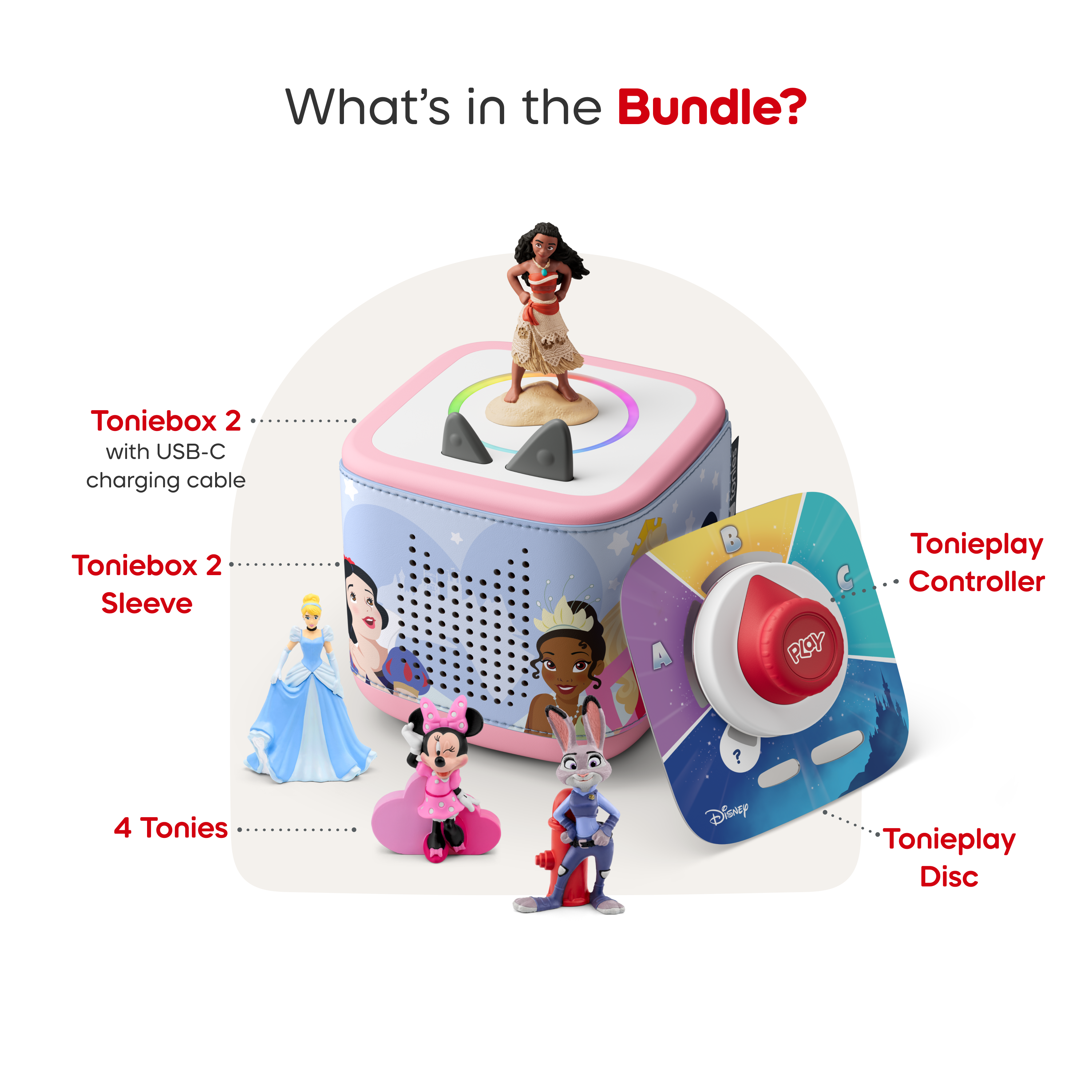 Exclusive Toniebox 2 Disney Bundle: Cloud Pink - Image 3