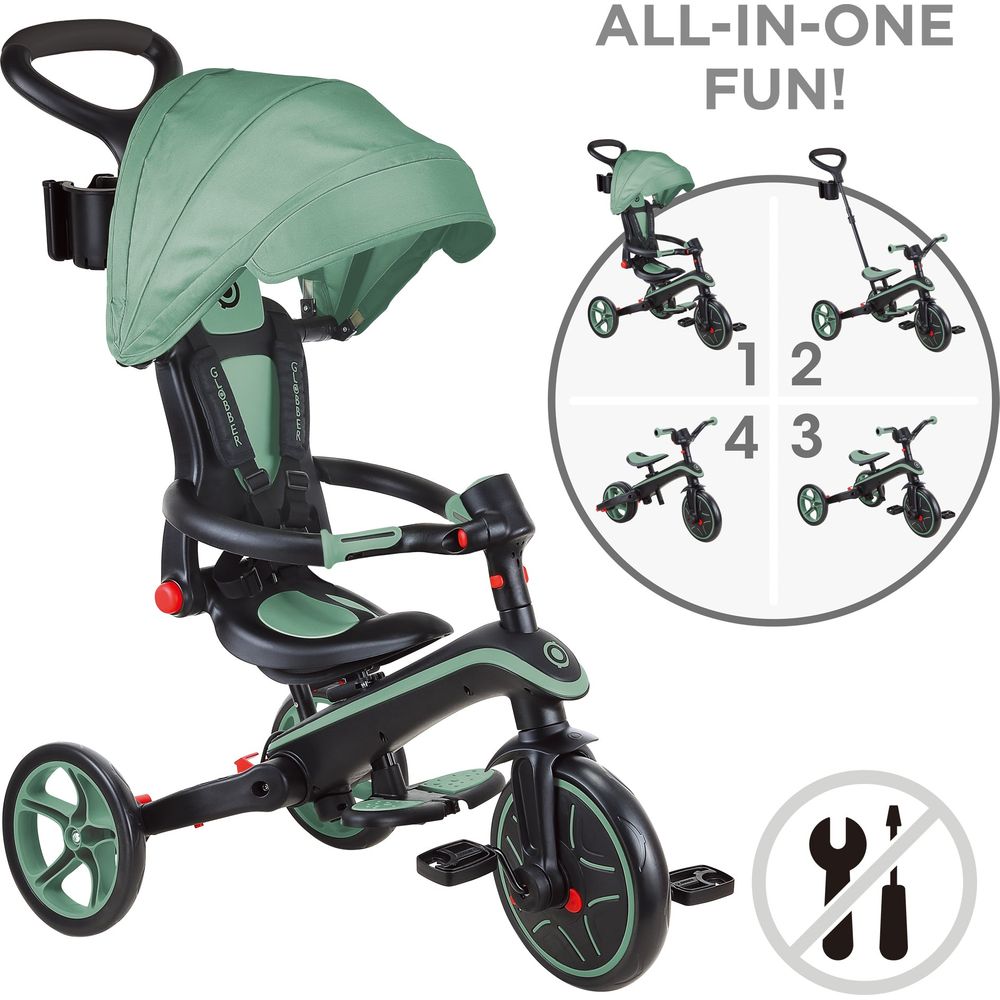 Alternative view of Explorer Foldable Trike 4 in 1 - Olive