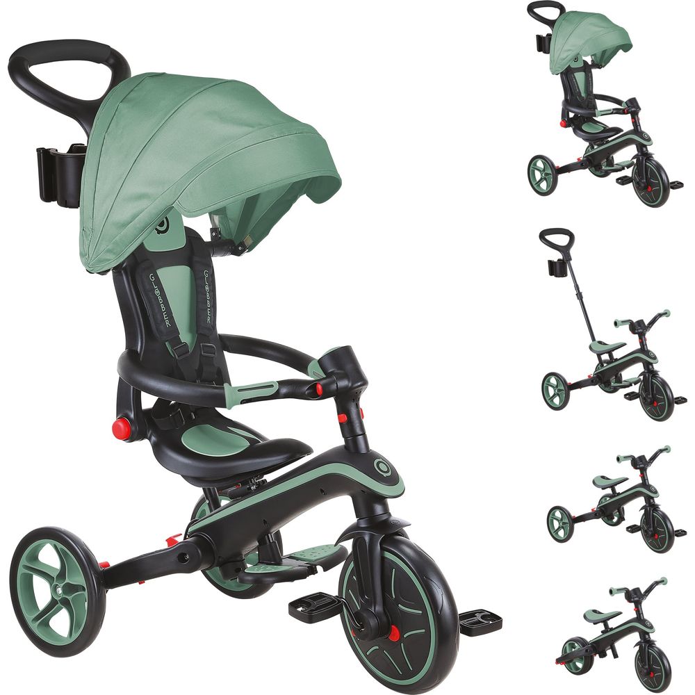 Explorer Foldable Trike 4 in 1 - Olive - Image 3