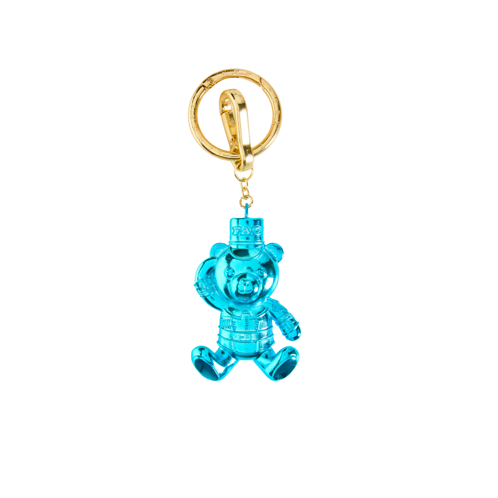FAO Chrome Bear Keychain - Blue