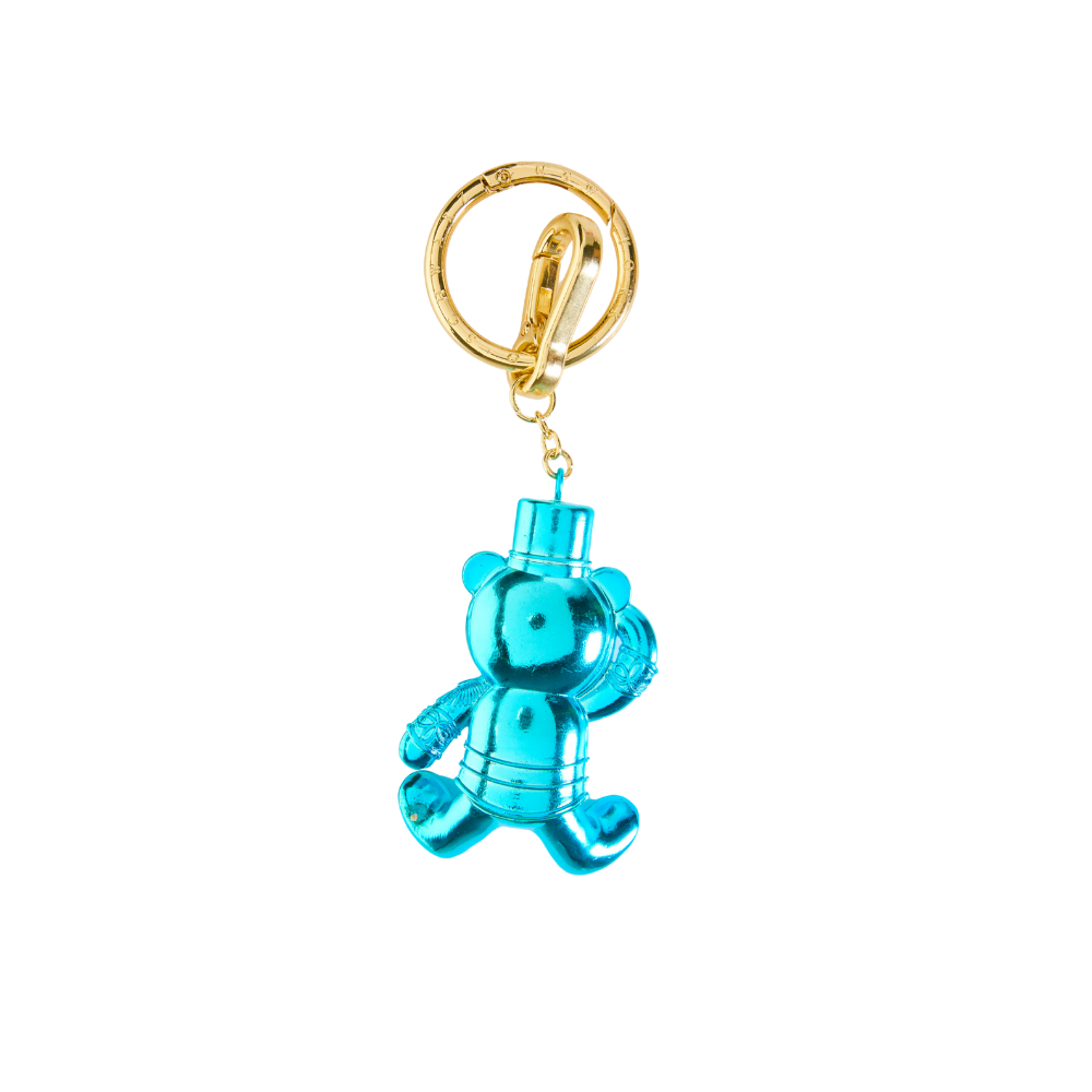 Alternative view of FAO Chrome Bear Keychain - Blue