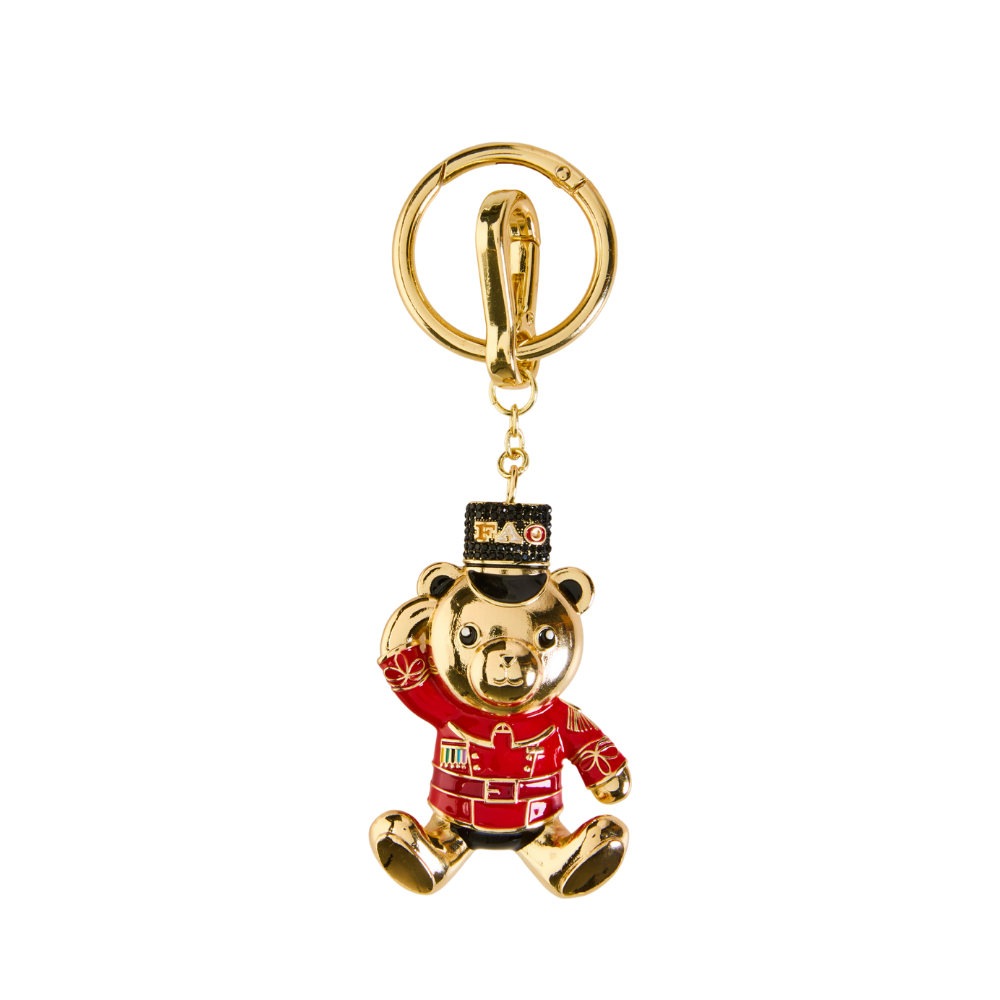 FAO Chrome Bear Keychain - Gold
