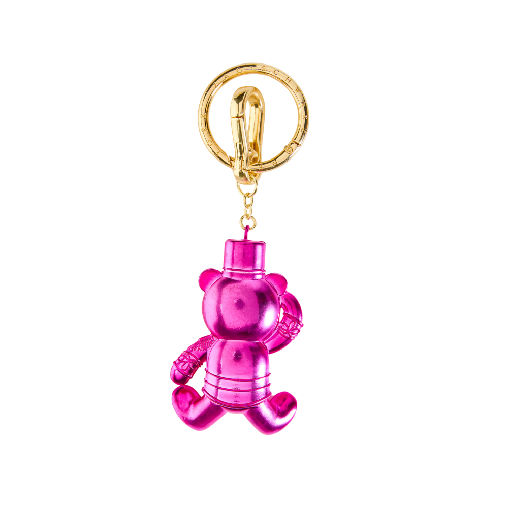 Alternative view of FAO Chrome Bear Keychain - Pink