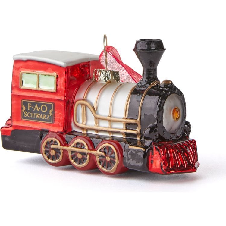 FAO Schwarz Train Glass Ornament