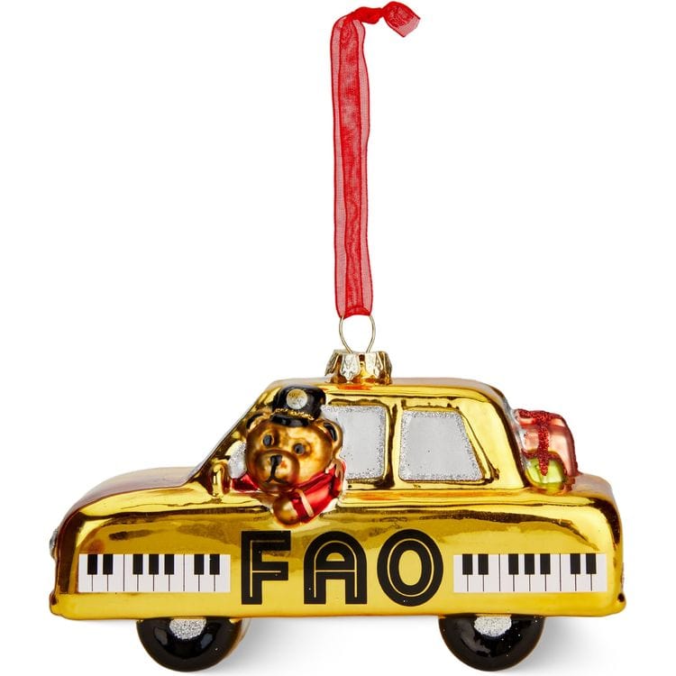 FAO Taxi Glass Ornament - Image 3