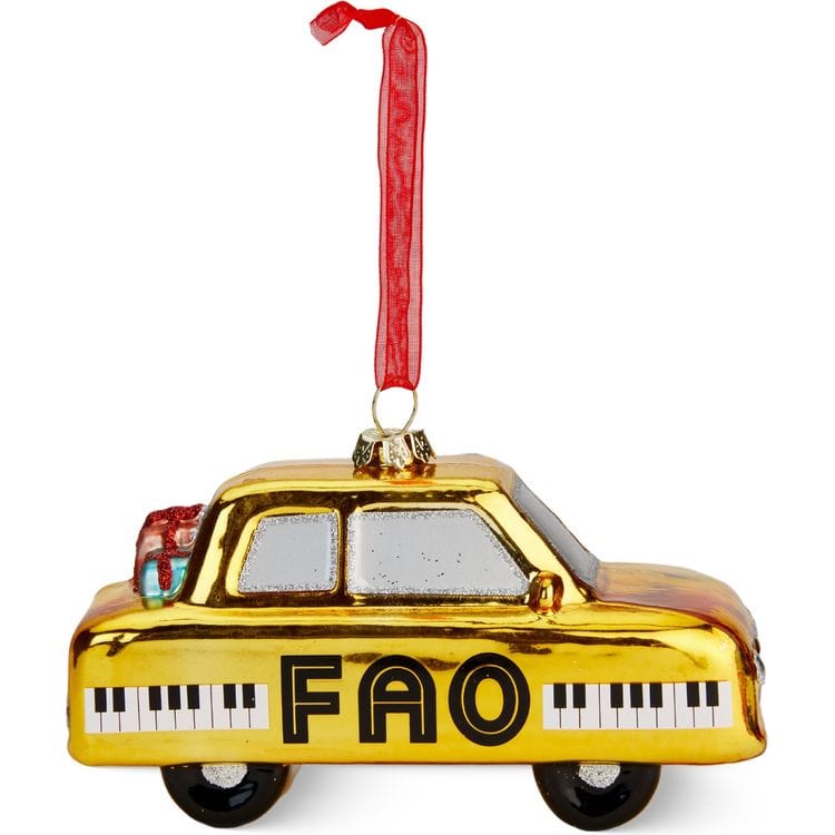 FAO Taxi Glass Ornament - Image 4