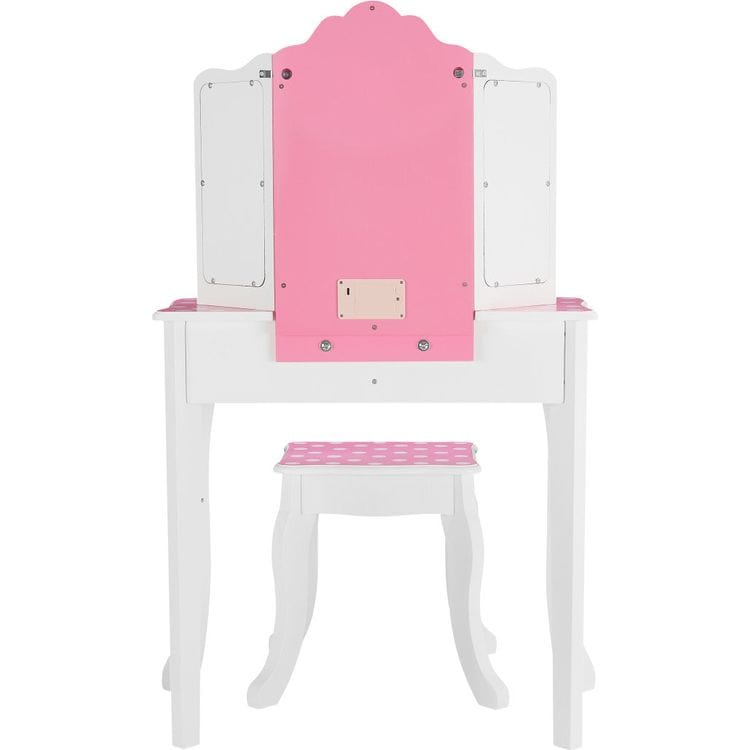 Fantasy Fields Gisele Polka Dot Kids Vanity Table & Stool with LED - Image 5