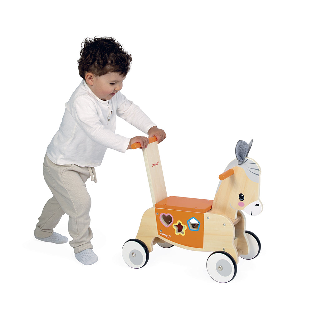 Farm Ride-On Donkey with Shape Sorter - Image 3