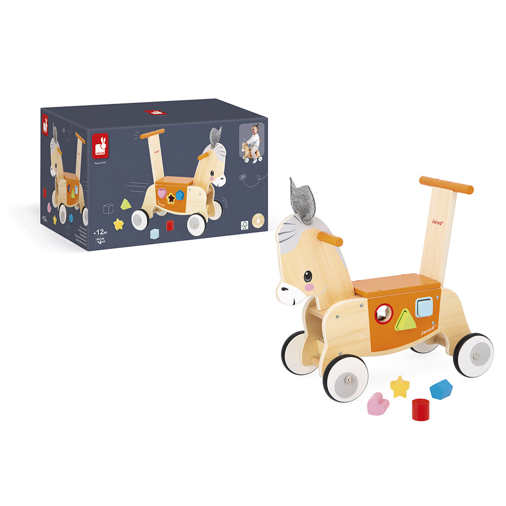 Farm Ride-On Donkey with Shape Sorter - Image 6