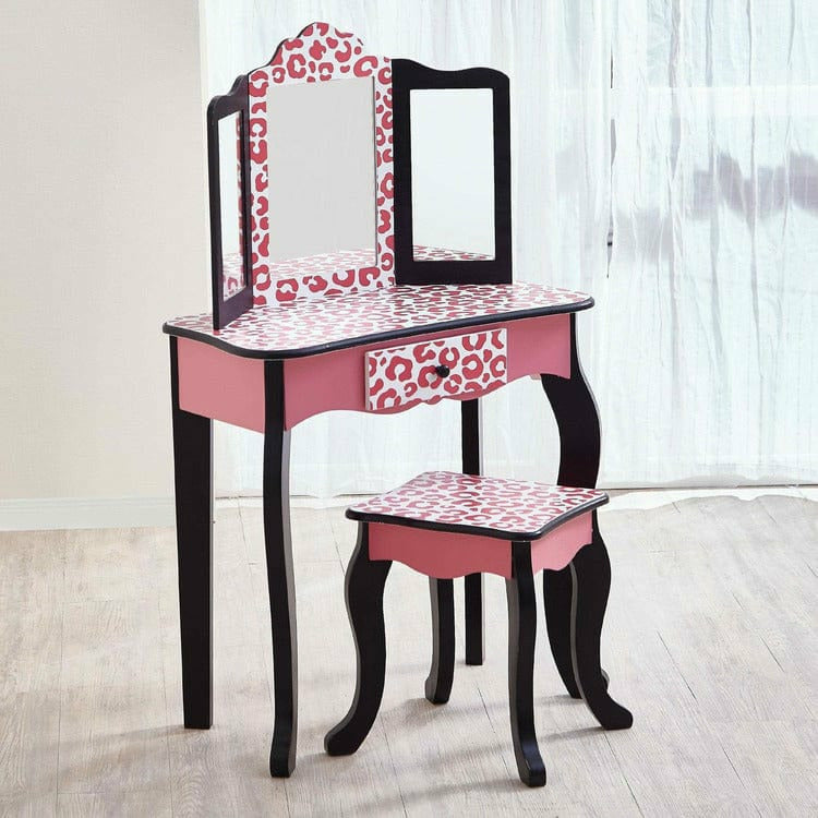 Alternative view of Fashion Leopard Prints Gisele Play Vanity Set - Pink / Black