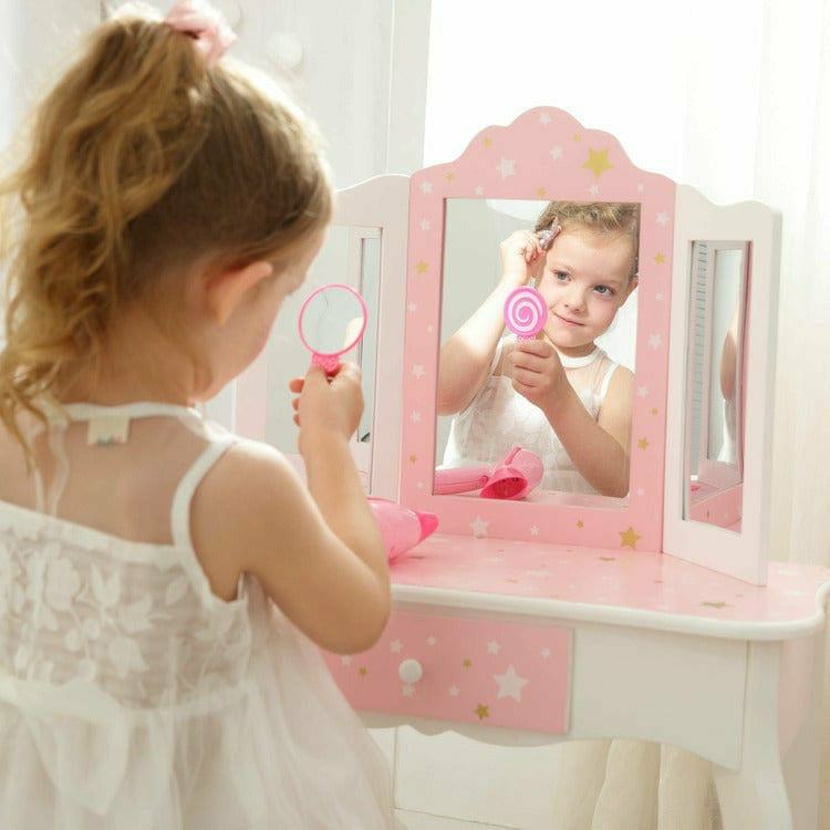 Fashion Twinkle Star Gisele Vanity Set - Pink/White - Image 4