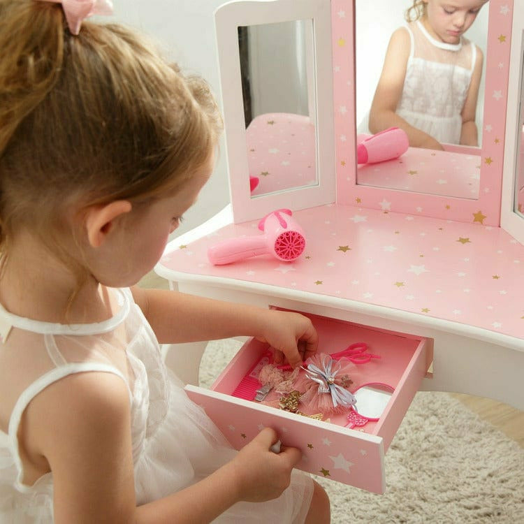 Fashion Twinkle Star Gisele Vanity Set - Pink/White - Image 3