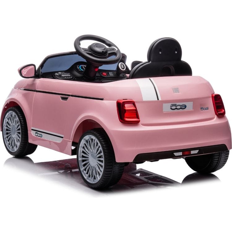 Fiat 500 12V Ride On Car - Pink - Image 5