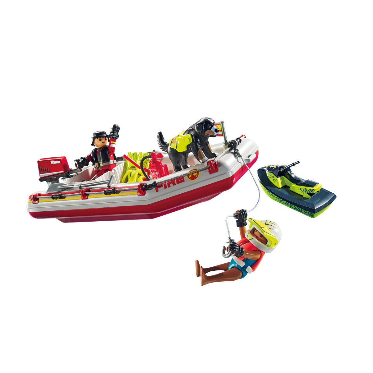 Fireboat with Water Scooter Playset