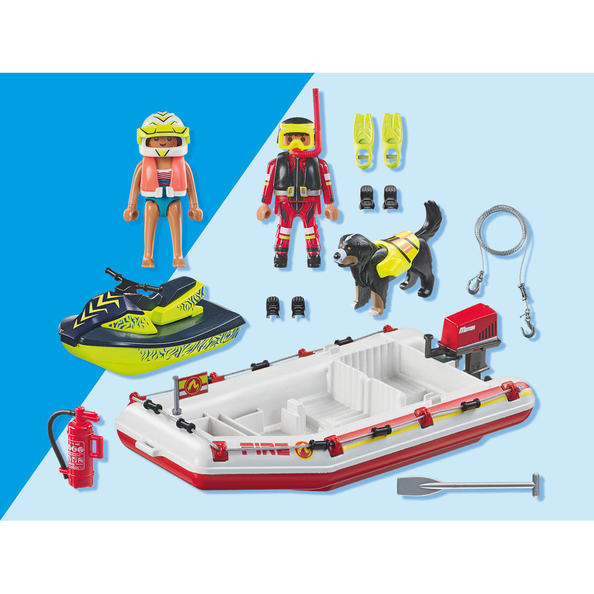 Fireboat with Water Scooter Playset - Image 5