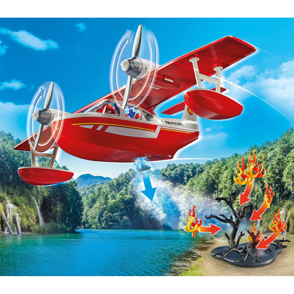 Alternative view of Firefighting Seaplane Playset