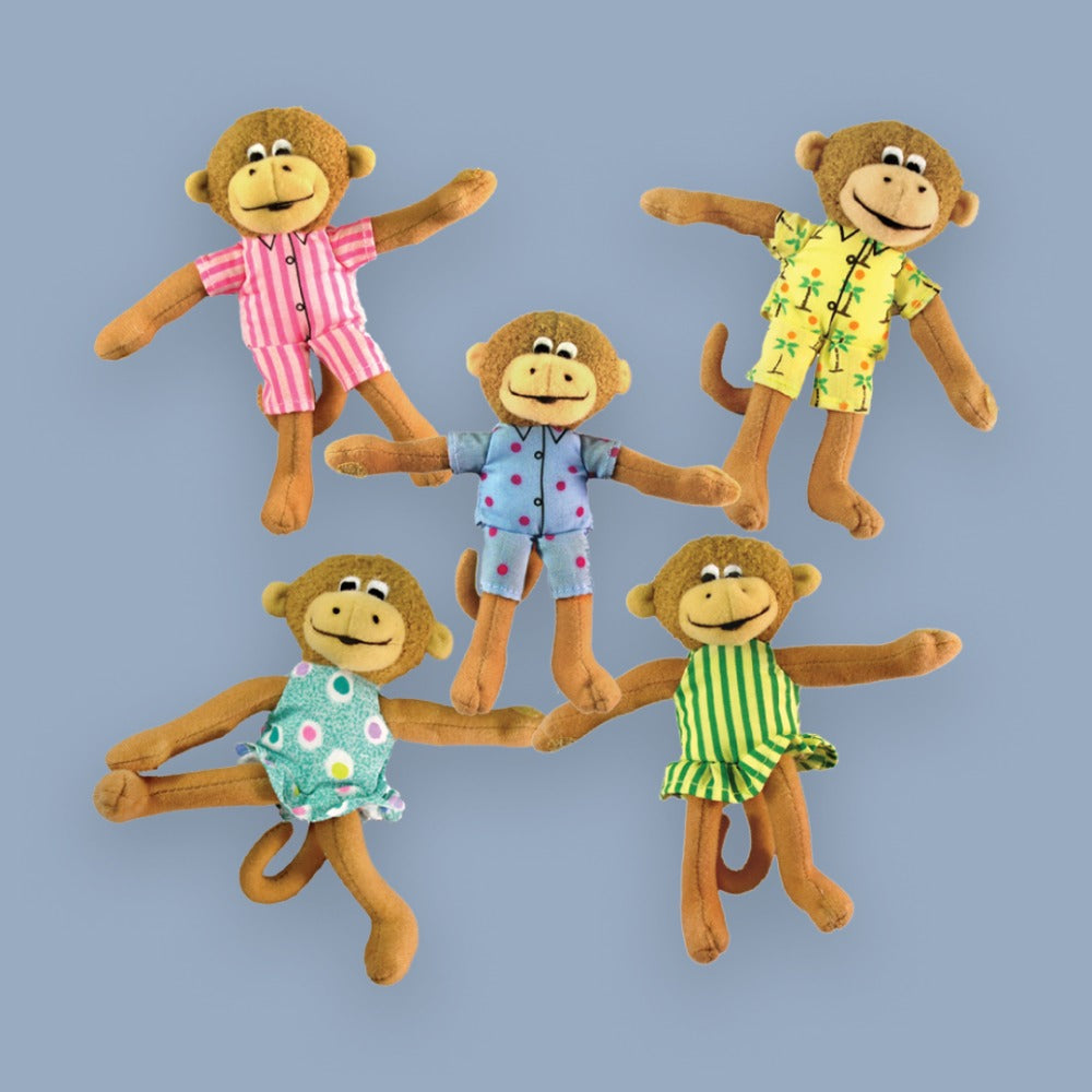 Five Little Monkeys Finger Puppet Playset - Image 3