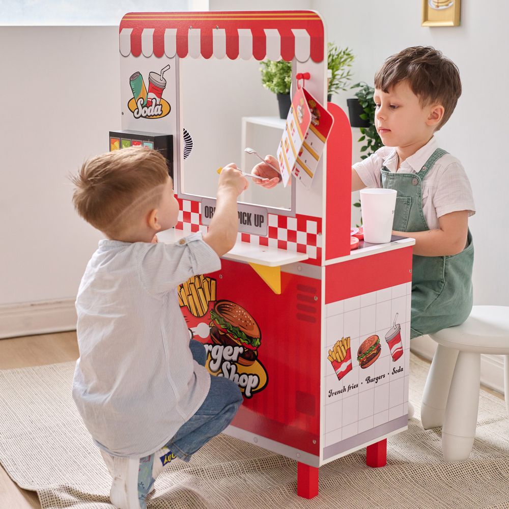 Alternative view of Flip & Fry Wooden Burger Shop with 29 Pcs Accessories