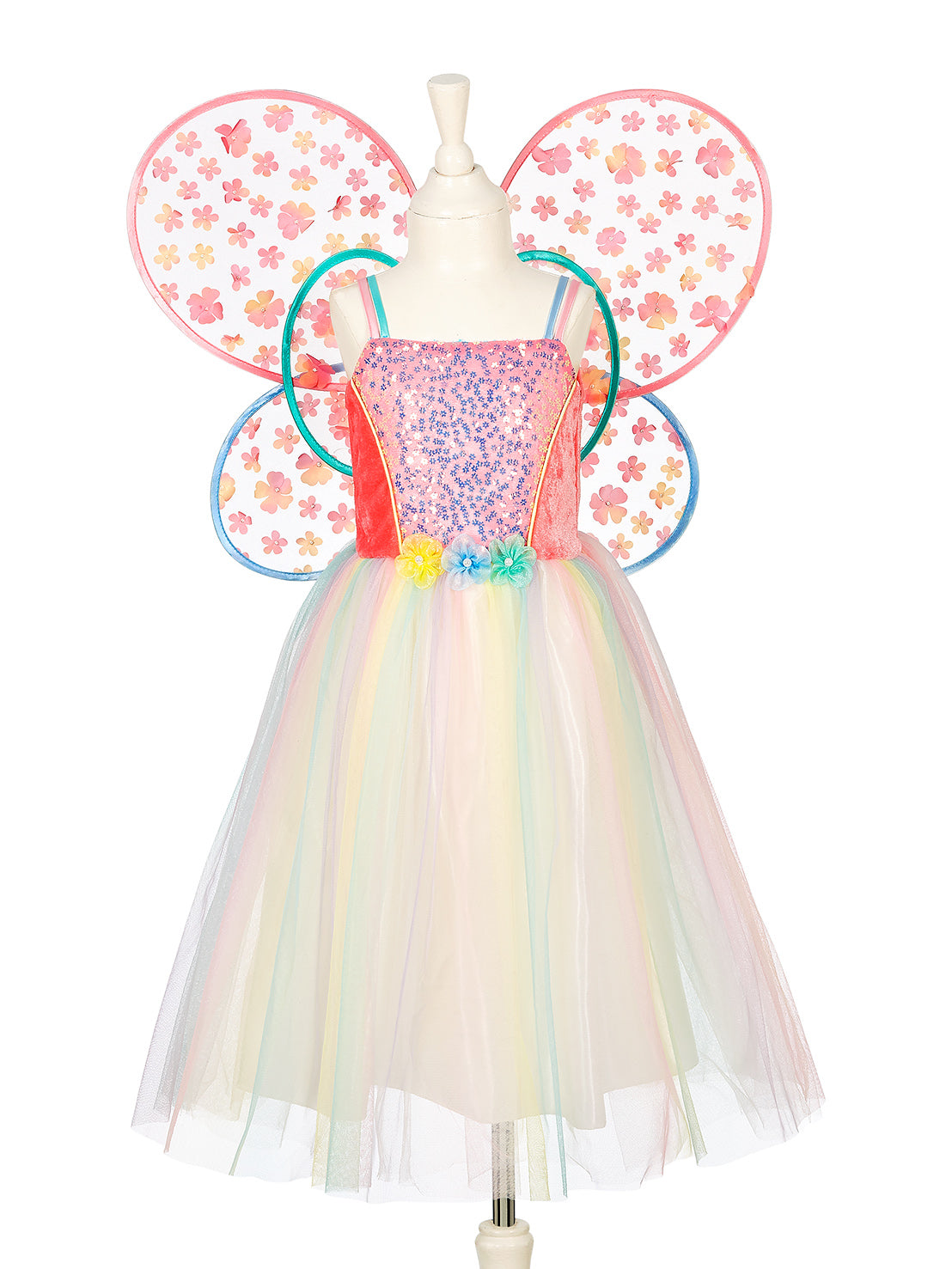 Flora Dress & Wings Set (Green) - 3-4 Years