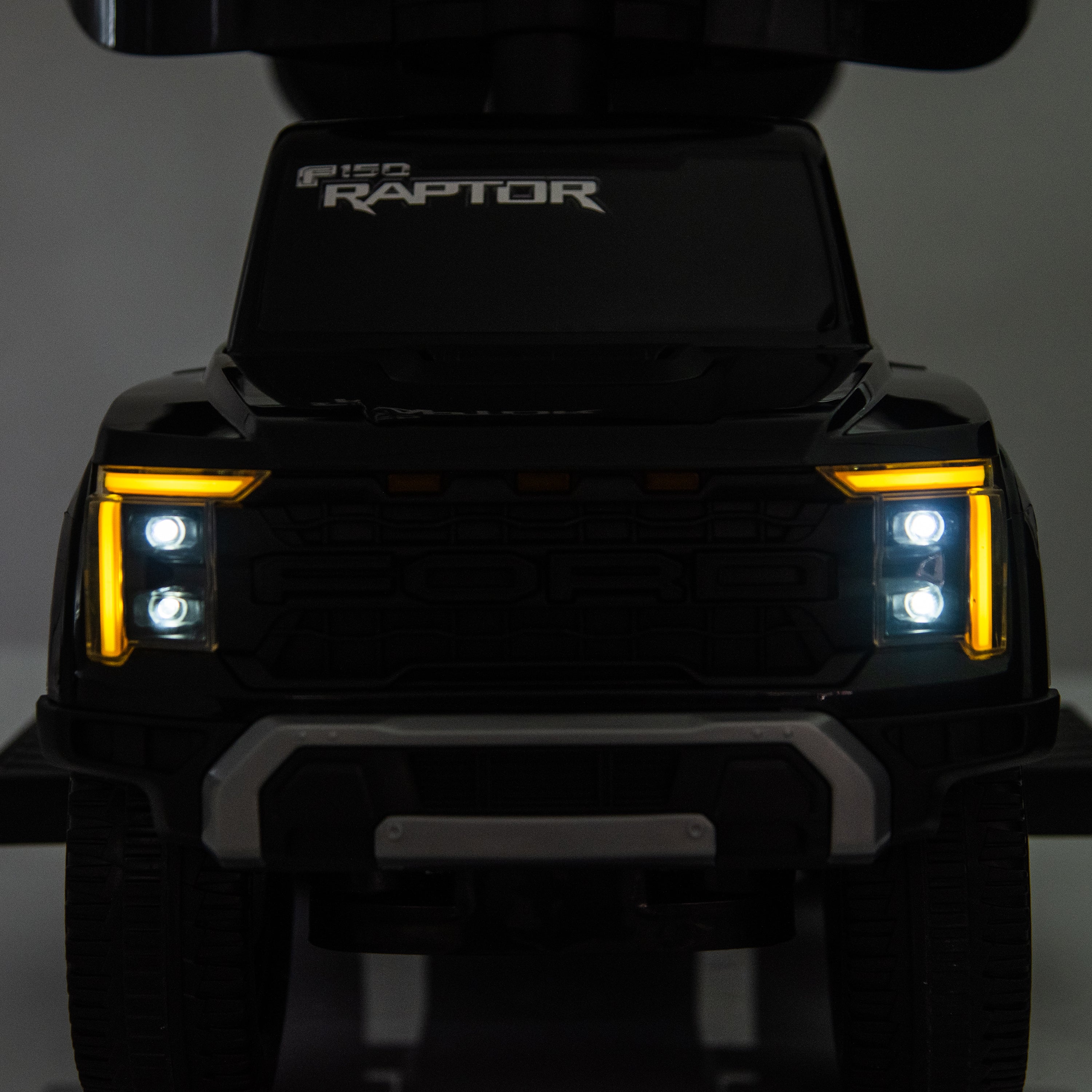 Ford Raptor 3-in-1 Push Ride On Toy Car - Black - Image 2