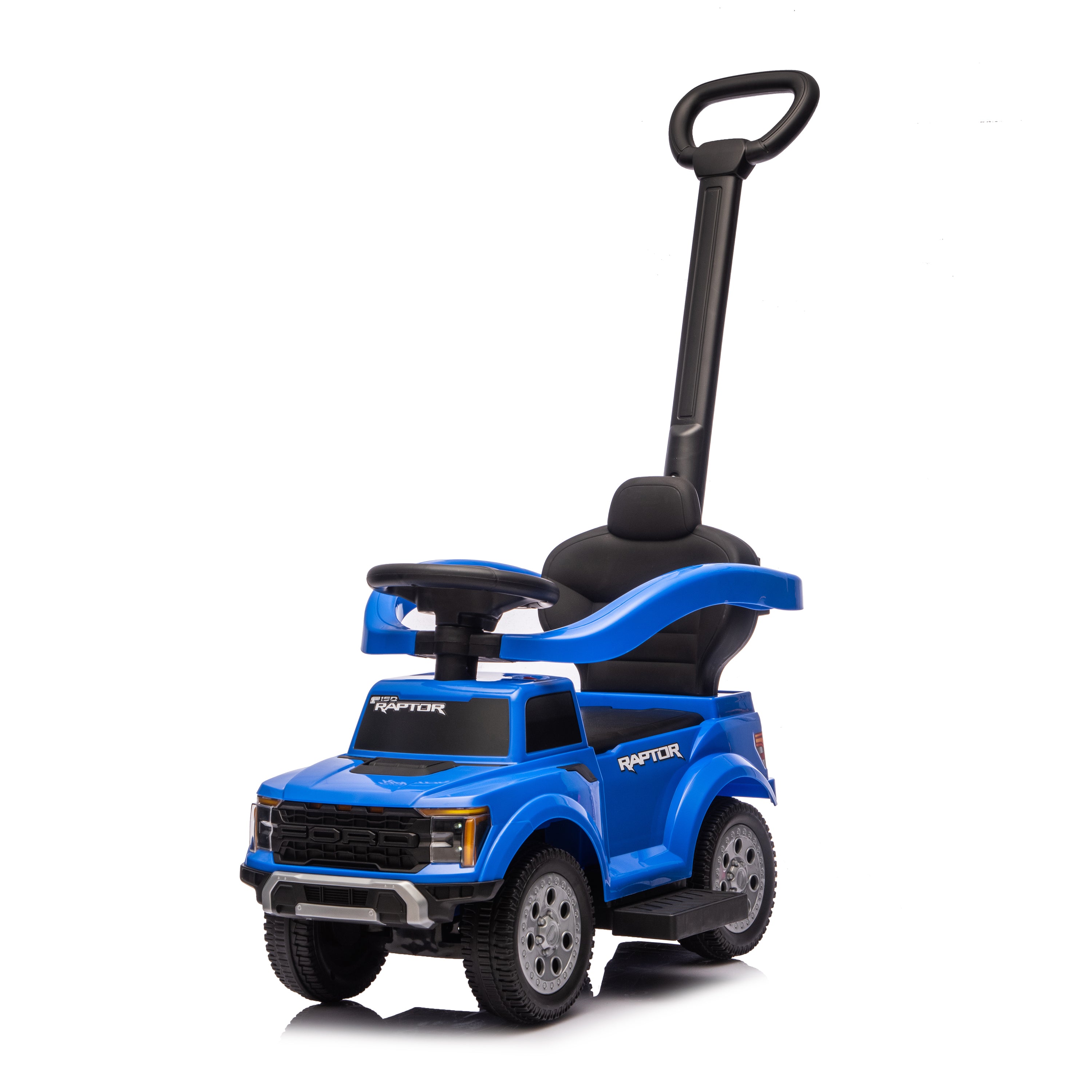 Ford Raptor 3-in-1 Push Ride On Toy Car - Blue